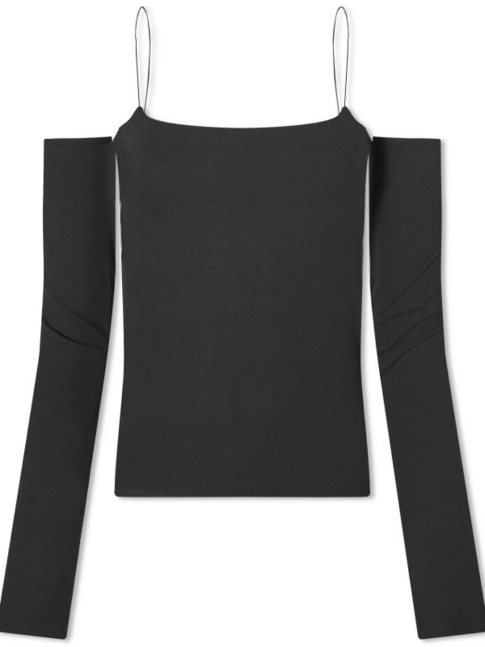 Joah Brown Off The Shoulder Long Sleeve Top – Sueded Onyx – S/M